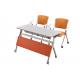 Foldable E1 Melamine Board Training Room Tables And Chairs With Castors