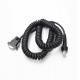 RS232 DB9 Male To Rj45 Cable Coiled 3M Length 5V Black Color