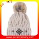 QF17021 Sun Accessory customized wholesale knitted beanie caps and hats with Pom pom  ,caps in stock MOQ only 3 pcs
