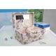 Pink Fabric Jewelry Box L25*W16*H13CM , Watch Storage Box With Lock And Mirror