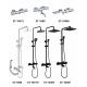 150mm Sus 304 Stainless Steel Thermostatic Shower Faucet Shower 3.3kg