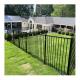Solid Metal Horizontal Tubular Iron Fence Designs for Garden Black Powder Coated