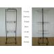 2 Ways Wire Metal Floor Display Stands With Casters Knock Down Structure