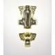 Plastic Material Coffin Decoration Handles Shiny Gold Color Electronic Plating