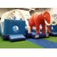 CE, EN14960 Blue And Red Giant Inflatable world elephant Bouncer Slide For KIds