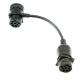 J1939 Deutsch 9 Pin Male and Female Pass-thru to 9 Pin J1939 Male Cable