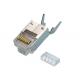 8 Pin Shielded Rj45 Connector , Lan Cable Connector Cable Network Accessories