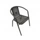Outdoor 75cm Height 58cm Depth Water Proof Stackable Woven Patio Chairs