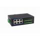 unmanaged industrial Fiber switch 10/100M 2fiber+6RJ45 ethernet switch for outdoor use