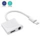 TPE ABS PC Material Headphone Jack Adapter 3.5mm Audio And Charge Splitter Dongle