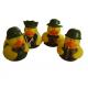 5cm Length Mini Rubber Ducks Squeezing Bee Design Baby Bath Time Fun Toy