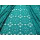 Beautiful Green Cotton Nylon Lace Fabric Mesh Eco friendly CE SGS SYD-0008