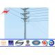 Outdoor Galvanized Steel Transmission Line Poles 15M 15 KN 355 Mpa Yield Strength