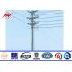 Outdoor Tapered Transmission Line Steel Power Pole with Channel Steel Cross Arm