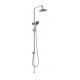 Chrome Plated Solid Brass Rainfall Shower Fixtures With Height Adjustable Holder