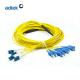 LC/UPC-SC/UPC Duplex 8 Fiber Single Mode Cable PVC / LSZH Pre Terminated Fiber Optic Cable