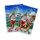 PLASTIC LENTICULAR Christmas Greeting Cards 3D lenticular postcard 0.45 mm PET 3d postcard Animation effect postcard