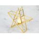 European style star pure copper tabletop decoration wedding gift candlestick tray geometric glass artifact