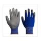Repair Workshop Blue Polyester Liner Heavy Duty Polyurethane Gloves