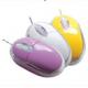 New fashion white / pink / yellow 3D 4 key wired optical mini mouse SVM-0668