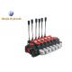 Manual High Pressure Hydraulic Valve Dcv120 350 Bar 6 Spools For Road Sweepers