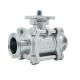 304 316 Stainless Steel High Platform 3PC Clamp Ball Valve for Water Industrial Usage