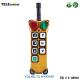 telecontrol 6 double speed pushbuttons F24-6D EOT crane remote controller transmitter enclosure