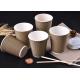 Brand Disposable Triple Wall Paper Coffee Cups With Logo Printing Custom
