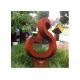 Outdoor Rusty Abstract Corten Steel Sculpture For Garden