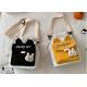 Women's canvas bag creative fashion shoulder crossbody customs logo words animal accessories bag Yiwu wholesale