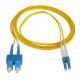 Singlemode SC-LC Yellow Jacket Color Duplex 9/125 Fiber Optic Patch Cable Optical Cord Jumper Cable