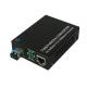 LC Single Mode Fiber To Ethernet Converter TRX / PWR / FDX LED Indicators