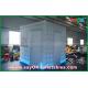 Advertising Booth Displays Two Door Inflatable White Photo Booth Case With Oxford Cloth 2.4 X 2.4 X 2.5