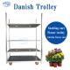 Metal Dutch Flower Cart For Flower Base Supermarket Logistics Turnover Trolley