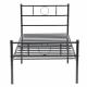 Durable Silver Metal Platform Bed , Heavy Duty Bed Frame Rust Proof