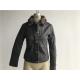 Levis Ladies' Charcoal Pleather Jacket With Detachable Sherpa Collar LEDO1741