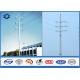 110KV 220KV Hot Dip Galvanized Electrical Power Pole , Transmission Line Tubular