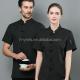 chef uniform factory supplier hot sale white knot button long sleeve designer