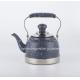 2L Fashionable stainless steel coffee pot with filter blue color hot water tea pot whistling kettle
