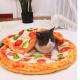 Pizza Cat Bed Set Warm Dog Pad Winter Cat Blanket