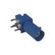 C Code Blue Color FAKRA PCB Connector PCB Mount Rignt Angle Plug