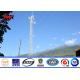 Steel Telecom Cellular Antenna Mono Pole Tower For Communication , ISO 9001