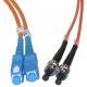 MM Fiber Optic ST to SC 50 / 125 μm Duplex Patch Cord for Gigabit Ethernet