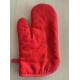Pure Cotton Fabric Thick Microwave Oven Gloves Red Color Kitchen Accesories