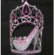 10 inch pink high heel girls pageant crowns special theme pageants crowns wholesale custom crowns and tiaras pai crown