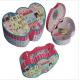 cartoon leatherette cosmetic paper box with handlh mirrors