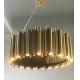 Copper Body Material Pendant Chandelier Lights Dramatic Pipe Design