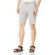 Breathable Mens Casual Summer Shorts Grey Zipper Closure Low Rise Linen Shorts
