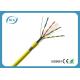 Double Shielded Indoor Ethernet Network Cable / Yellow Cat5e Network Cable