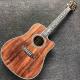 2020 New Handmade Cutaway Deluxe KOA Acoustic guitar solid koa wood with 100% all abalone inlay electric acoustic guitar